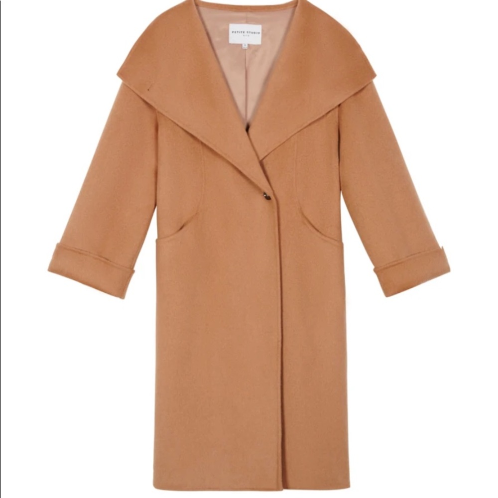 Petite Studio NYC- Raven Wool Coat (Camel)